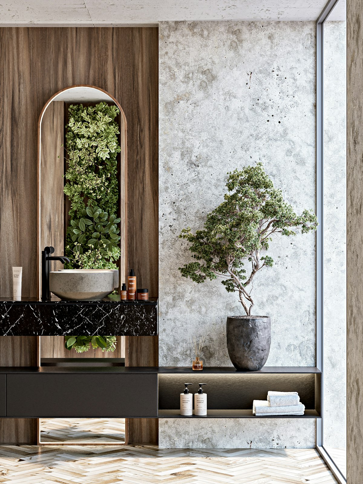 Imagem ilustrativa licenciada de um interior contemporâneo com vegetação